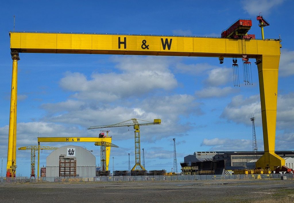Harland and Wolff cranes Tiitanic Quarter Belfast