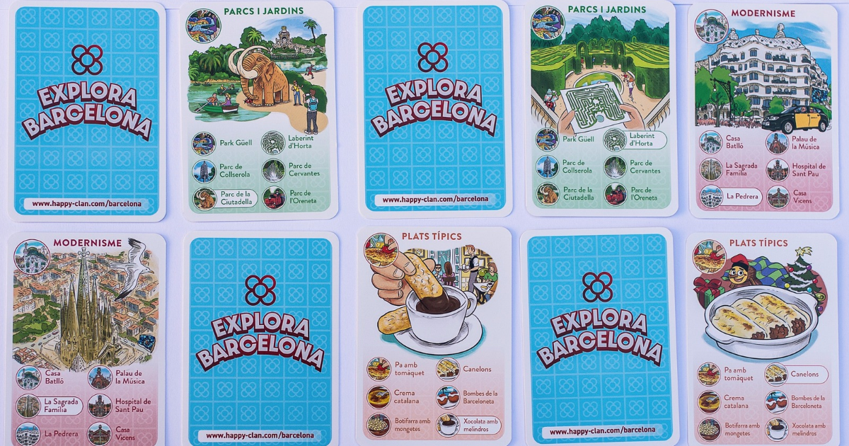 Explora Barcelona Cards layout