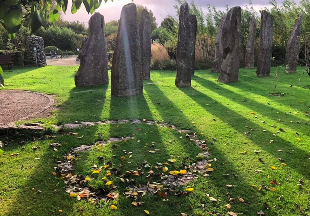 Standing stones in Brigit's Garden Galway